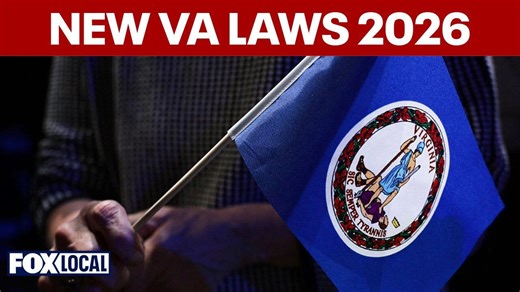 New Virginia laws taking effect on Jan. 1, 2026