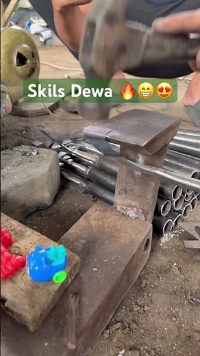 The process of making a super fast rubber tapping tool #fyp #blacksmith #blacksmithing