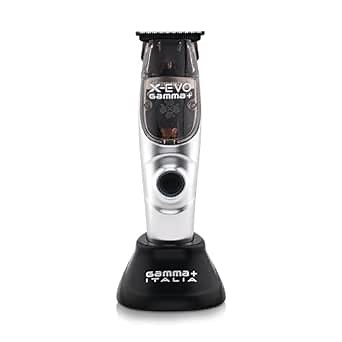 GAMMA+ X-Evo Trimmer Microchipped Magnetic Motor with Interchangeable Lids Matte Colors, Charging Stand