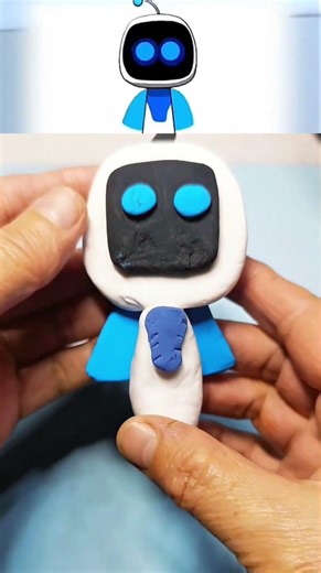 I made Sprunki OC Astro bot Phases 1&2 with Clay #diyclay #sprunkioc