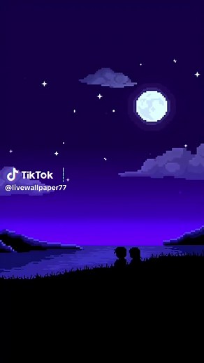 Dreamy Purple Night Sky Live Wallpaper