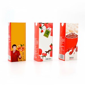 [Hot Item] Uht Drink Milk Package Carton Box Aseptic Milk Packing Boxes