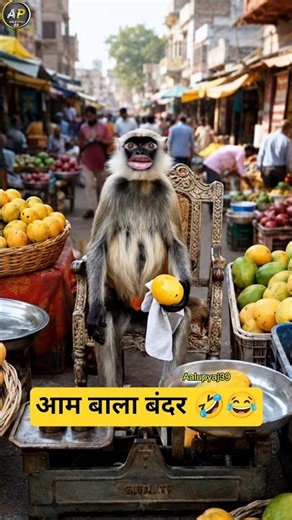 आम बेचने वाला बंदर 🤣😂 #funny #thetharpuns #shilpisaroja #comedy ‪@thethar_puns‬