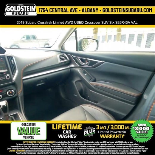 2019 Subaru Crosstrek Limited AWD USED Crossover SUV Stk S26R43A VAL