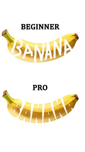 2K views · 4 comments | Banana Text Effect: Beginner vs Pro | تأثير نص الموزة: مبتدئ ضد محترف #photoshop | ramy.ps | Facebook