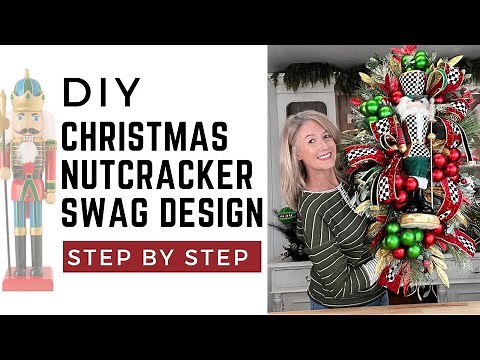 DIY Christmas Nutcracker Swag Design | Step-by-Step Holiday Decor Tutorial #christmasdecor