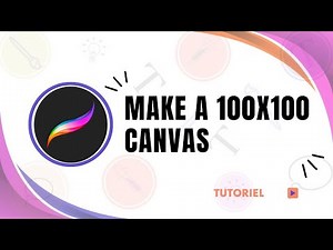 How to make a 100x100 canvas in Procreate