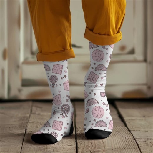 Dnd Socks: Dungeons and Dragons Accessories, Crew Socks, Gamer Gift, Christmas, Birthday - Etsy UK