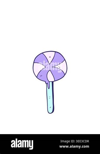 stretching up animation of lollipop cartoon Stock Video Footage - Alamy