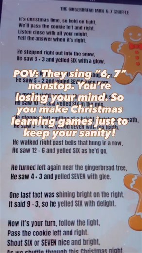 Debrice Smith on Instagram: "The Gingerbread 6–7 Shuffle: A Christmas story game where kids pass the gingerbread on LEFT and RIGHT while shouting SIX or SEVEN when they hear the math facts. The Jingle Bell Shuffle: A jingle bell passing game where SIX means LEFT and SEVEN means RIGHT. It’s the December chaos we can actually control. If your class is also obsessed with 6 and 7, this is your sign to grab these Christmas goodies. Comment 67 below and I’ll send them your way. Save this so you don’t 