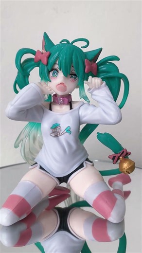 Hatsune Miku Neko Figure Unboxing 😻💚 | Cute Cat Ver #hatsunemiku