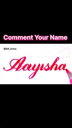 Aayisha Name Design | Pen Calligraphy Video #viral #calligraphy