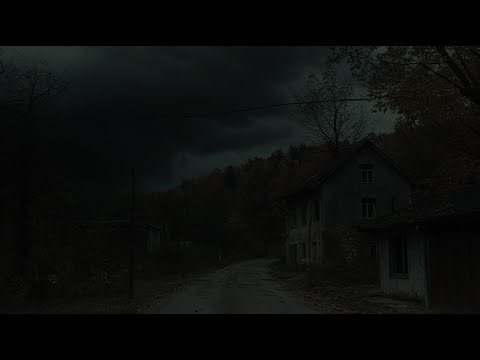 Old House In Autumn, A Nighttime Thunderstorm Envelops The Small Home | Relaxing Rolling Thunder
