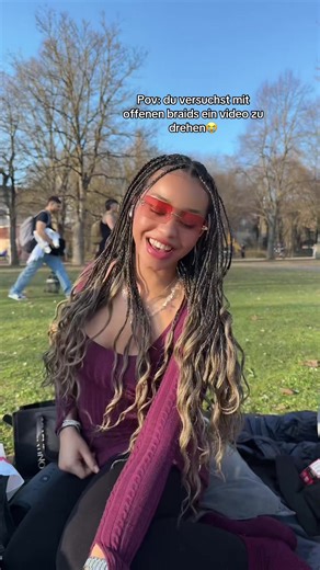 Braids mit offenen hair im Video drehen