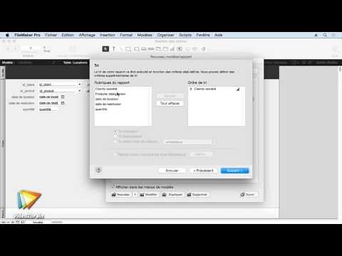 Tutoriel FileMaker : Créer un rapport | video2brain.com