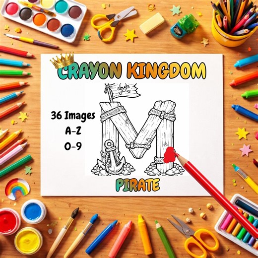 Pirate Alphabet Coloring Pages Kids Printable — Skull & Anchor Rope Letter Number Clipart A-Z — Pirate Birthday Activity Sheets - Etsy