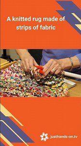 #shorts Easily Create a Stunning Knitted Rug from Fabric Strips