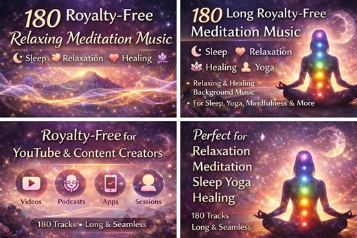 180 Royalty-free Meditation Music Tracks | Long Relaxing Healing Music for Sleep, Yoga, Mindfulness & Videos - Etsy Australia