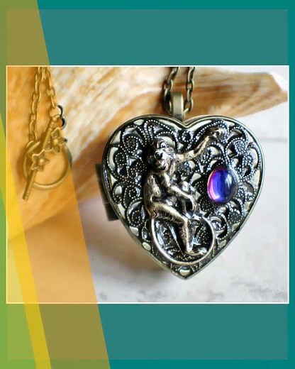 Monkey Music box Locket