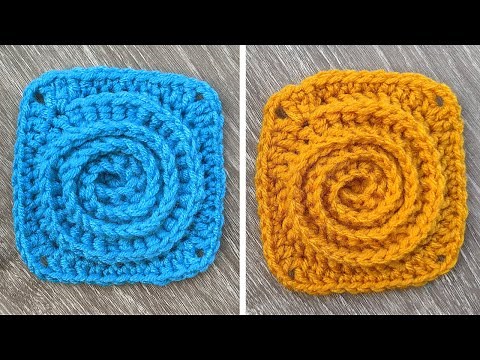 Crochet Spiral Granny Square
