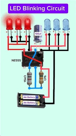 💡LED Blinking Circuit | Bulb Circuit Working Explanation #shorts #tech #led