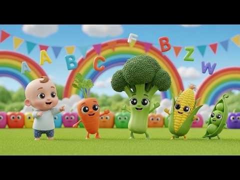 Vegetables ABC Song 🥕🎵 | Learn Alphabet with Veggies | Tiny Tots World