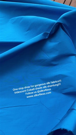 Great feel and body to this iridescent Cobalt silk shantung, medium weight. Combination of shades of Blue color yarns in the warp and in the weft. 100% Silk, 54-55” wide. Article: 6066 Silk Shantung is a plain weave fabric, similar to Dupioni but slightly thinner and less irregular. Less prominent slubs, more uniform in texture, made on machines instead of hand woven. The high quality yarn used in this fabric is generally from China. This Silk is considered an excellent choice for interior decor