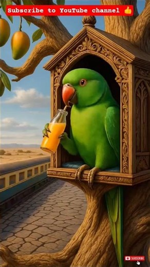 तोते ने पिया ज्यूस | #shorts #cartoon #moralstories #kids #misspanghal #funny