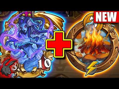 GENIUS Trick Doubles Your Stats EVERY Turn! @xqn_thesad | Hearthstone Battlegrounds Commentary