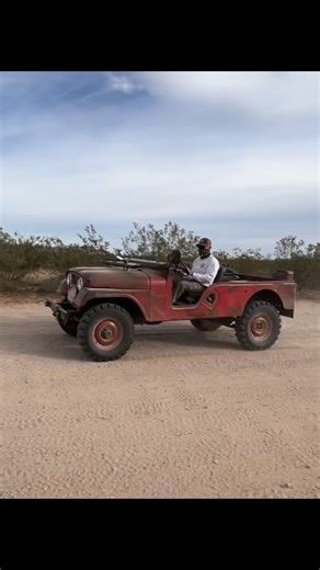Clint Elliott on Instagram: "Mike @sidewindercj6 cruised by in his classic 1956 Willys CJ6 Jeep “Sidewinder” yesterday out in the desert West of Maricopa, Arizona #willys #jeep #cj6 #desert #slowmotion"