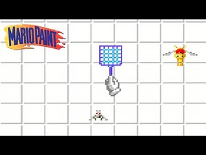 Where to find the fly swatter minigame in Mario Paint ('Gnat Attack' minigame location)