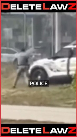 COP PURPOSELY ￼RUNS A FLEEING MAN OVER WITH HIS CAR!