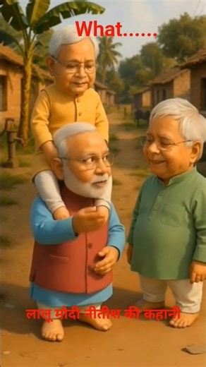 लालू मोदी नीतीश की कहानी। #funny #comedy #ekmotahathighumechala #cartoon #viralvideo #viral #funn