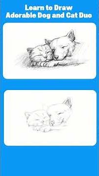 Learn to Draw Adorable Dog and Cat Duo 🐾 | Simple Drawing Guide for Beginners