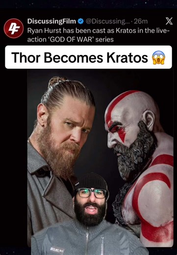 Kratos casting revealed for the live action God of War series #kratos #godofwar #godofwarseries #ryanhurst
