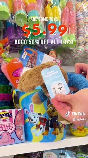 Build your budget basket at Big Lots! 🐰🧺 Select Easter items are 20% off & check out these already low prices: 🍬Candy starting at $0.39 🌱 Easter grass filler starting at $1.49 🧺 Baskets starting at $2.99 🧸 Toys BOGO 50% off, this week only! Shop in-store & online. #Easter #EasterBasket #EasterDecor #EasterBunny #Budget #BigLots #biglotsfind #Deal #shopping