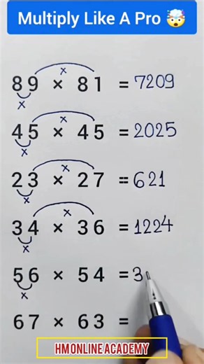 Genius Multiplication Trick 🤯 Multiply Big Numbers in Seconds!