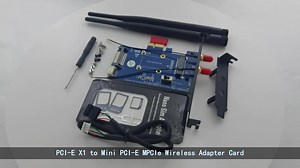 Factory Wholesale PCI-E 1X to Mini PCIe MPCIe Wireless Modem Adapter 1 SIM Card Slot 2 Antennas for 4G 3G LTE Wifi BT Module