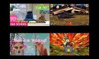 Mix of 4 videos from youtube : tube squad cookie monster cowabunga quadparison