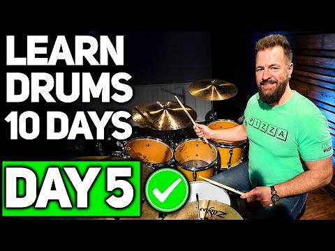 Drums Lesson 5 - Play 5 NEW SONGS TODAY! [Free 10 Day Starter Course]