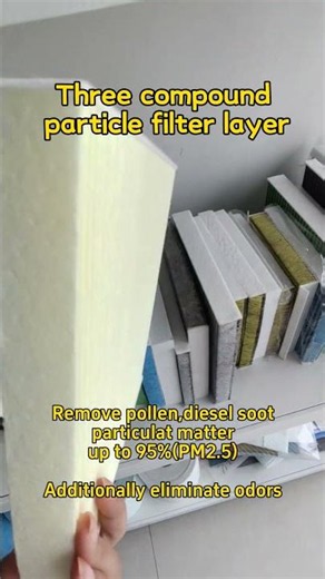 Three compund particle filter layer