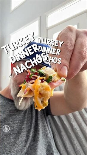 Turkey dinner nachos = the ultimate leftover upgrade!