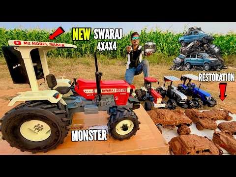 RC Swaraj 855 4wd Handmade Tractor Unboxing & Mud Testing – Chatpat toy tv