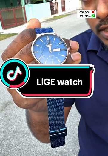 Luxury LIGE Watch for Men with Date and Time