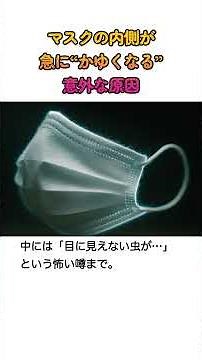 マスクの内側が急に“かゆくなる”意外な原因 #知ってチルしよ #雑学 #豆知識