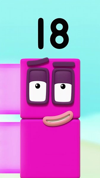 Build Numberblock Eighteen! 🔴 Cartoon Maths fun for Kids | Learn to Count #shorts