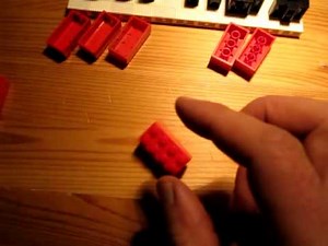 Sounds of dropping LEGO®-bricks in CA and ABS type plastic