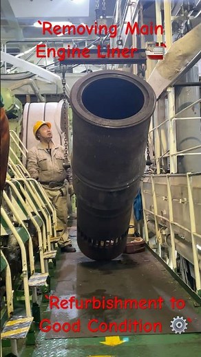 `Main Engine Liner Removal | Refurbished to Perfect Shore Condition ⚙️🚢`