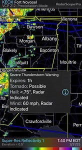Severe Thunderstorm Warning for Miller County in southwestern Georgia... Dougherty County in southwestern Georgia... Clay County in southwestern Georgia... Randolph County in southwestern Georgia... Mitchell County in southwestern Georgia... Lee County in southwestern Georgia... Baker County in southwestern Georgia... Calhoun County in southwestern Georgia... Early County in southwestern Georgia... Terrell County in southwestern Georgia... * Until 300 PM EDT/200 PM CDT/. * At 158 PM EDT/1258 PM