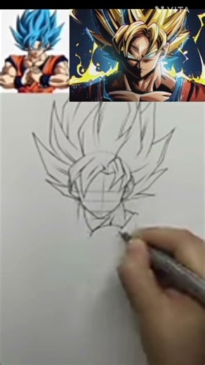 How to draw goku | step by step drawing anime | #anime #animedrawing #music